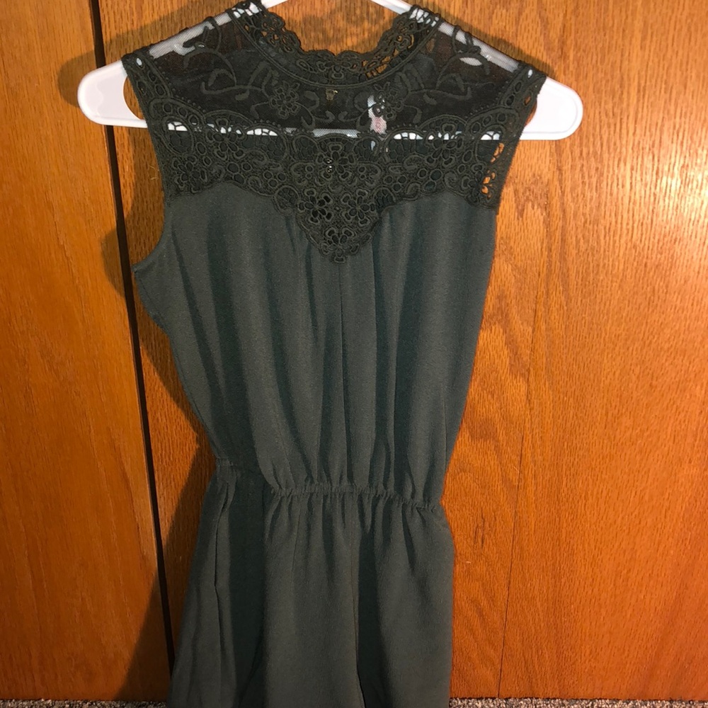 Army green romper